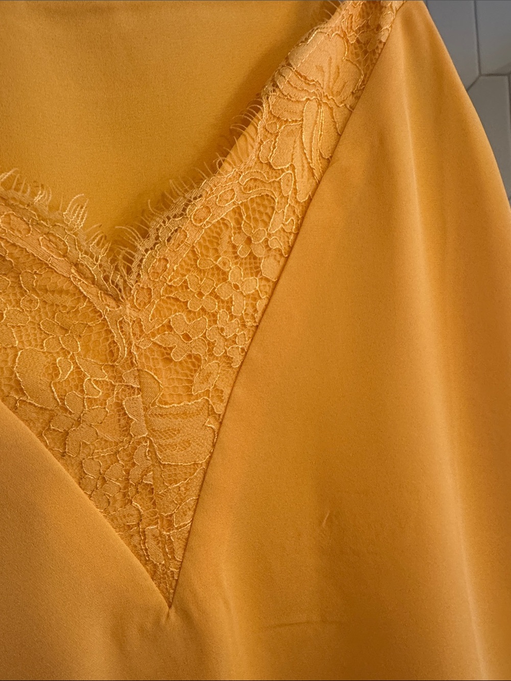 Melrose and Market Bright Yellow Lace-Trim Slip Cami - Picture 3 of 11